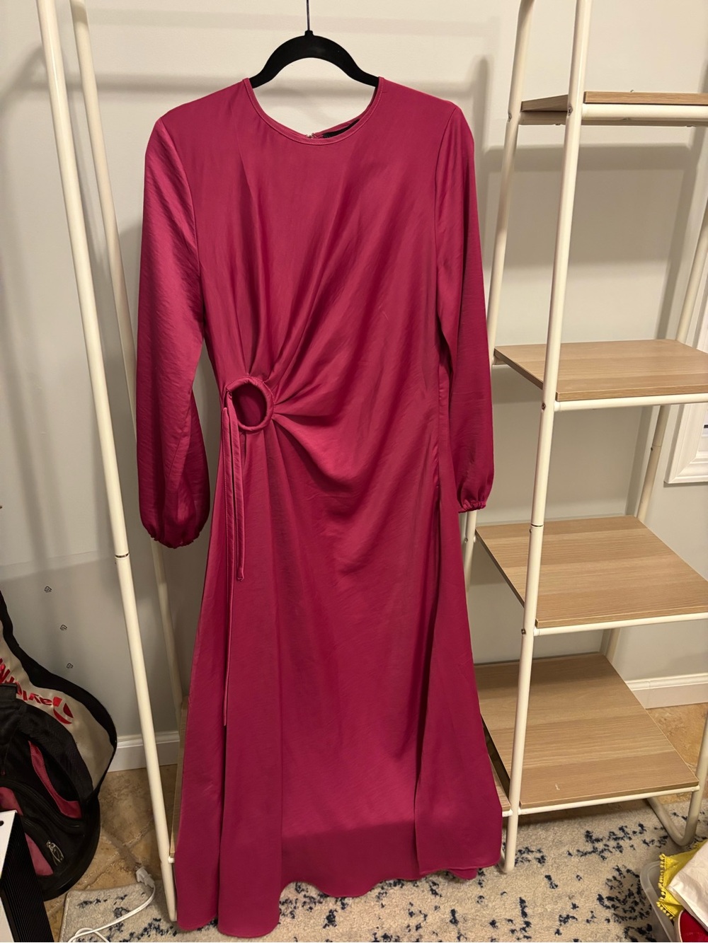 House of Harlow 1960 long sleeve maxi dress in pink.